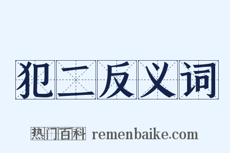 犯二反义词是什么意思的图片